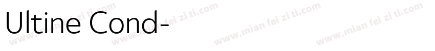 Ultine Cond字体转换